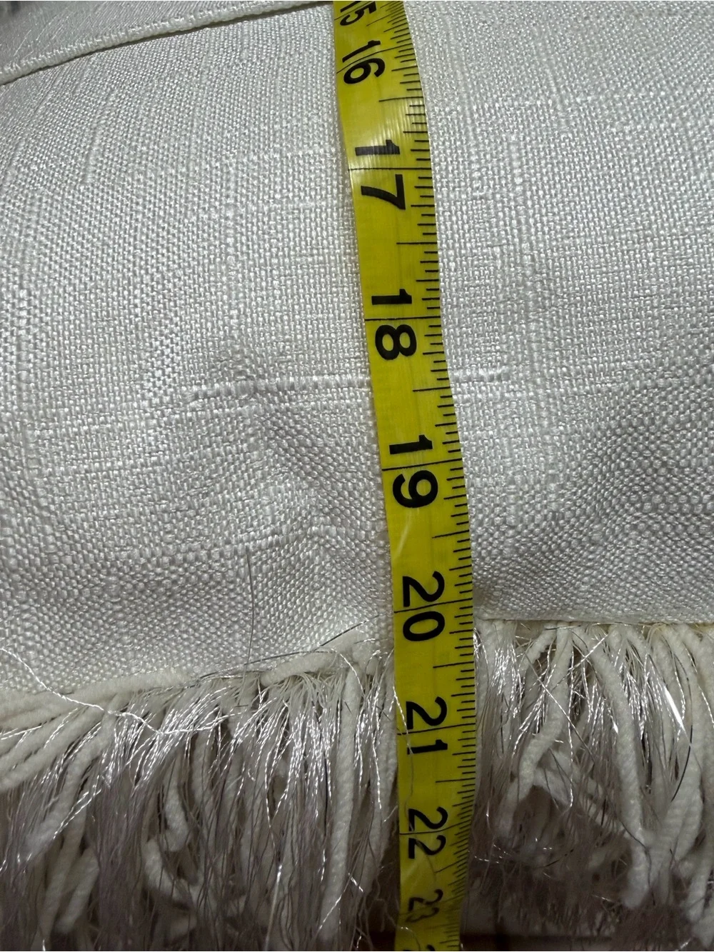 20” Modern Maximalist Shag Silver Metallic Ivory White Luxury Home Decor Pillow